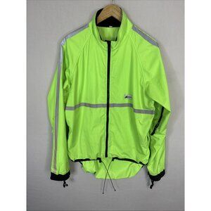 Vintage MEC Cycling Jacket Mens L Neon Green Reflective Windbreaker Canada